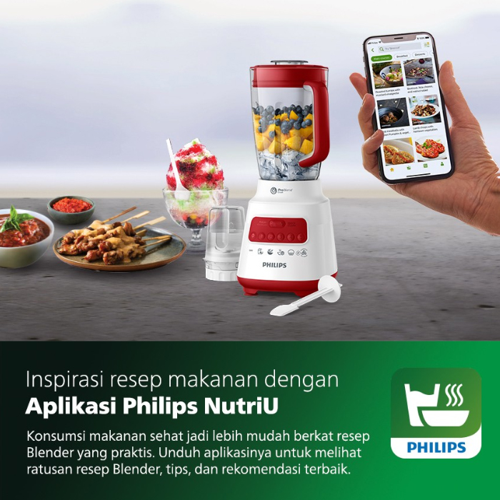 Philips Blender - HR2221/40 - Merah